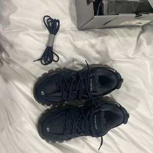 balenciaga track sneakers navy blue and clear sole size 9.5
